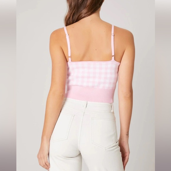 Lily Pink Women’s Sleeveless Plaid Print Tank Tops - Picture 3 of 7